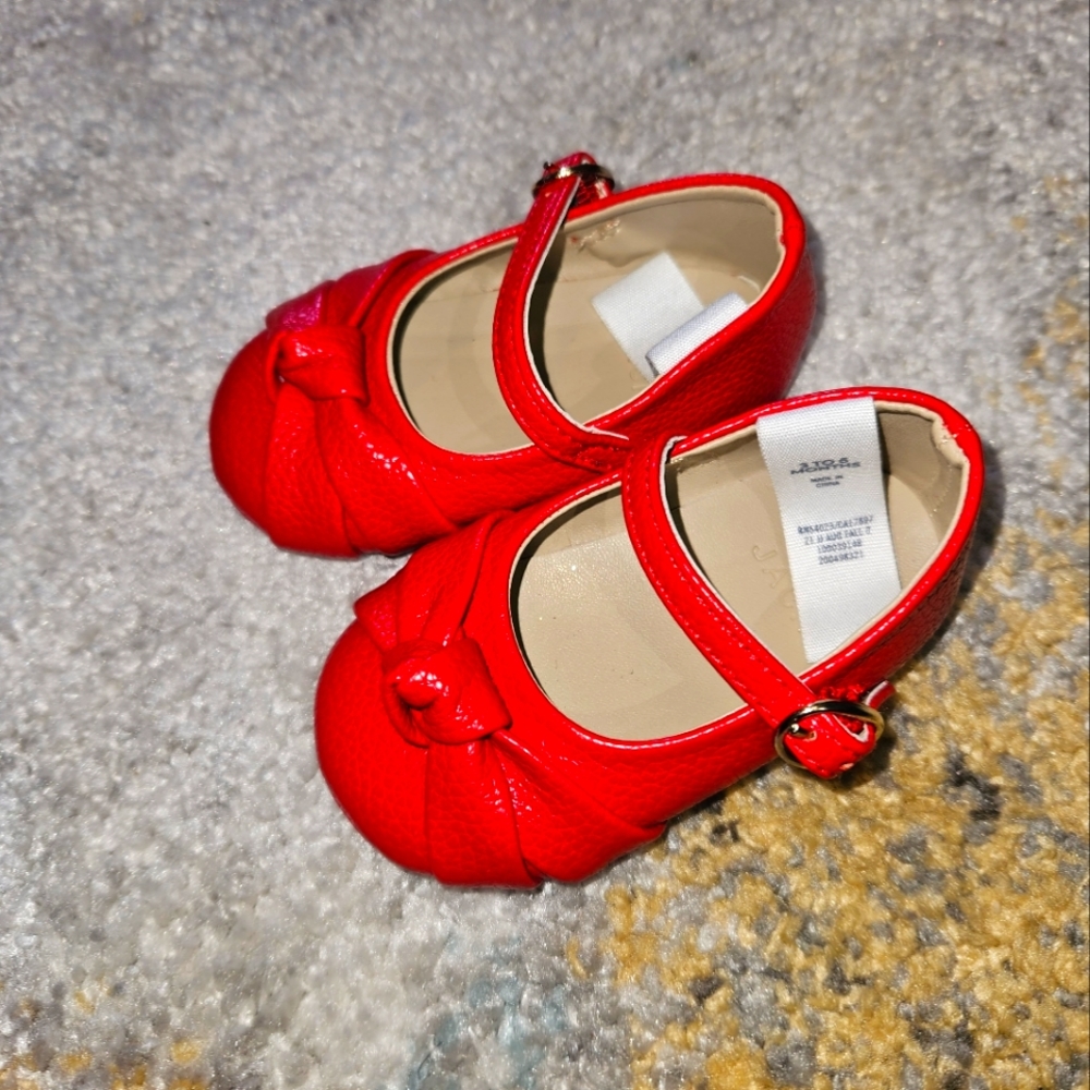 Janie and Jack Red Flats
